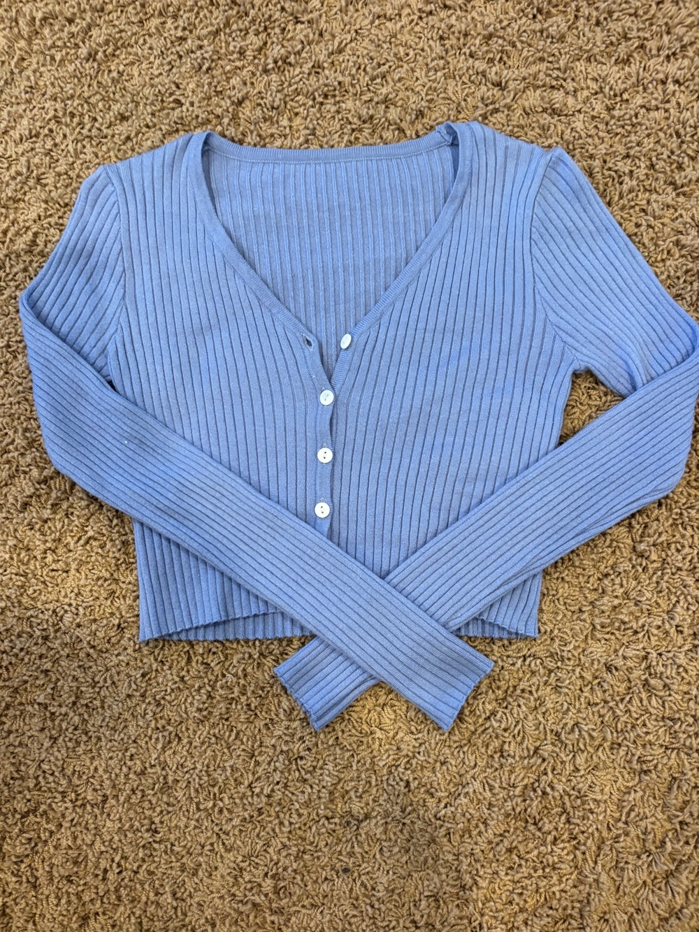 SHEIN Cropped Button-down long sleeve top
